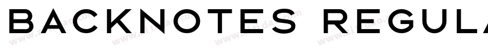 Backnotes regular字体转换